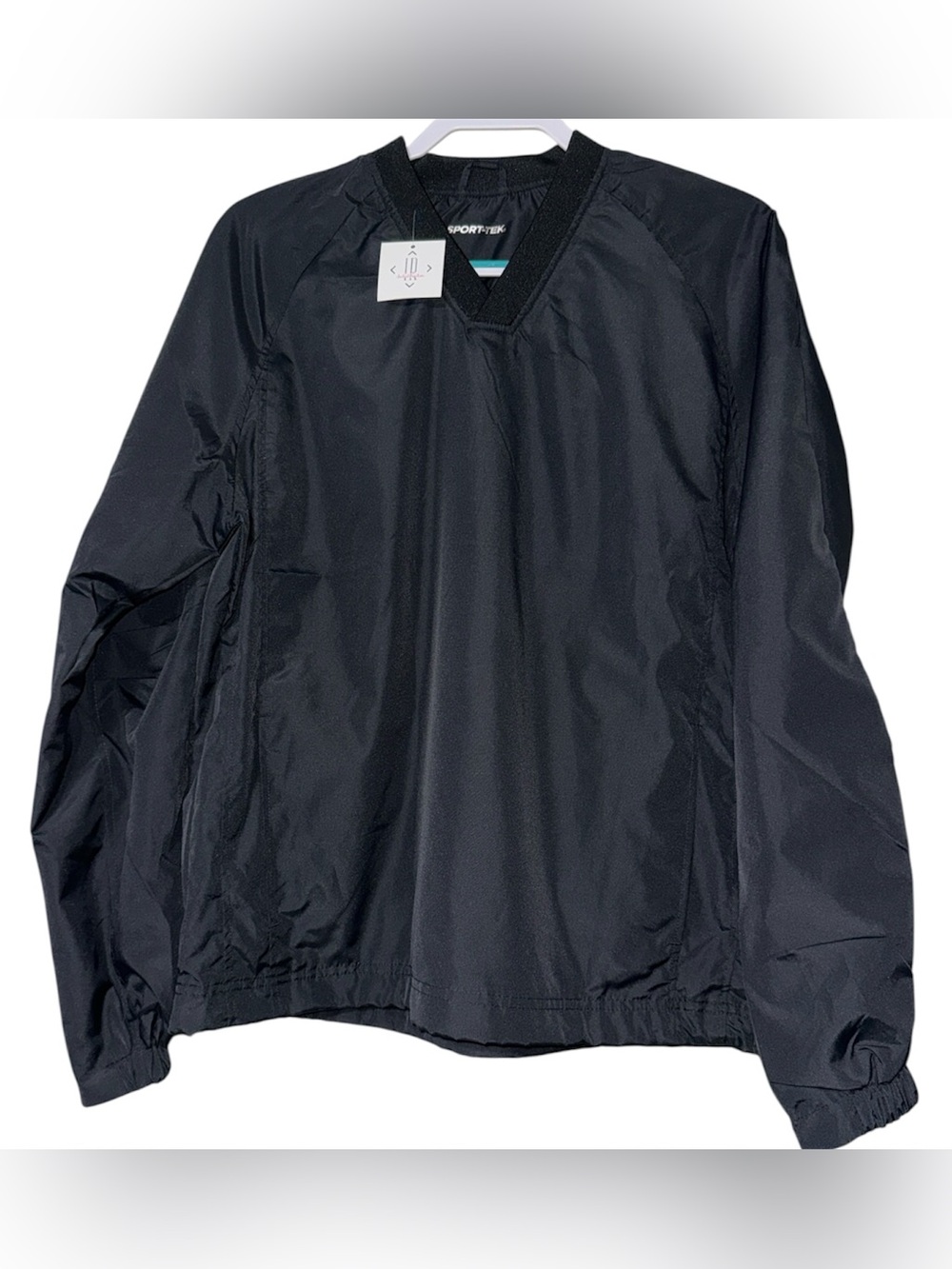 Sport-tex ladies small black pullover lined jacket with pockets zipper on side